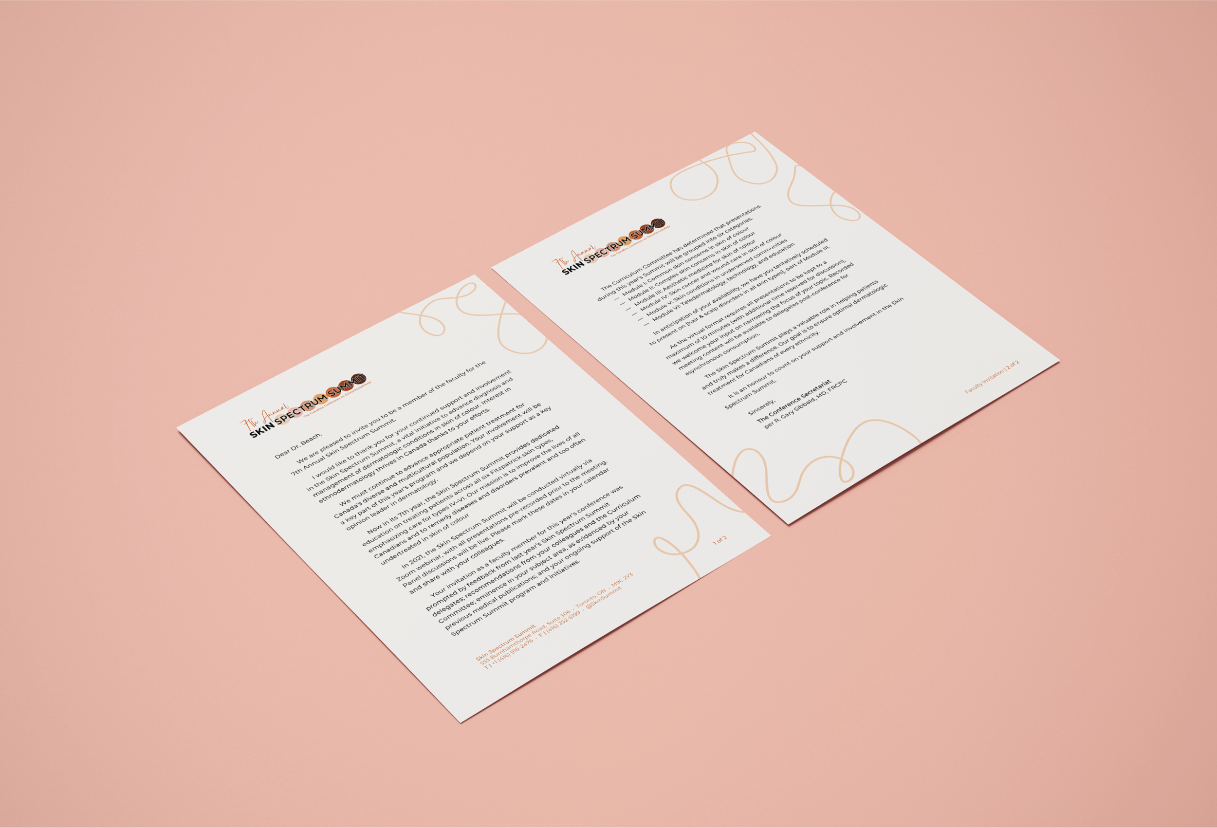 a mockup of branded letterhead