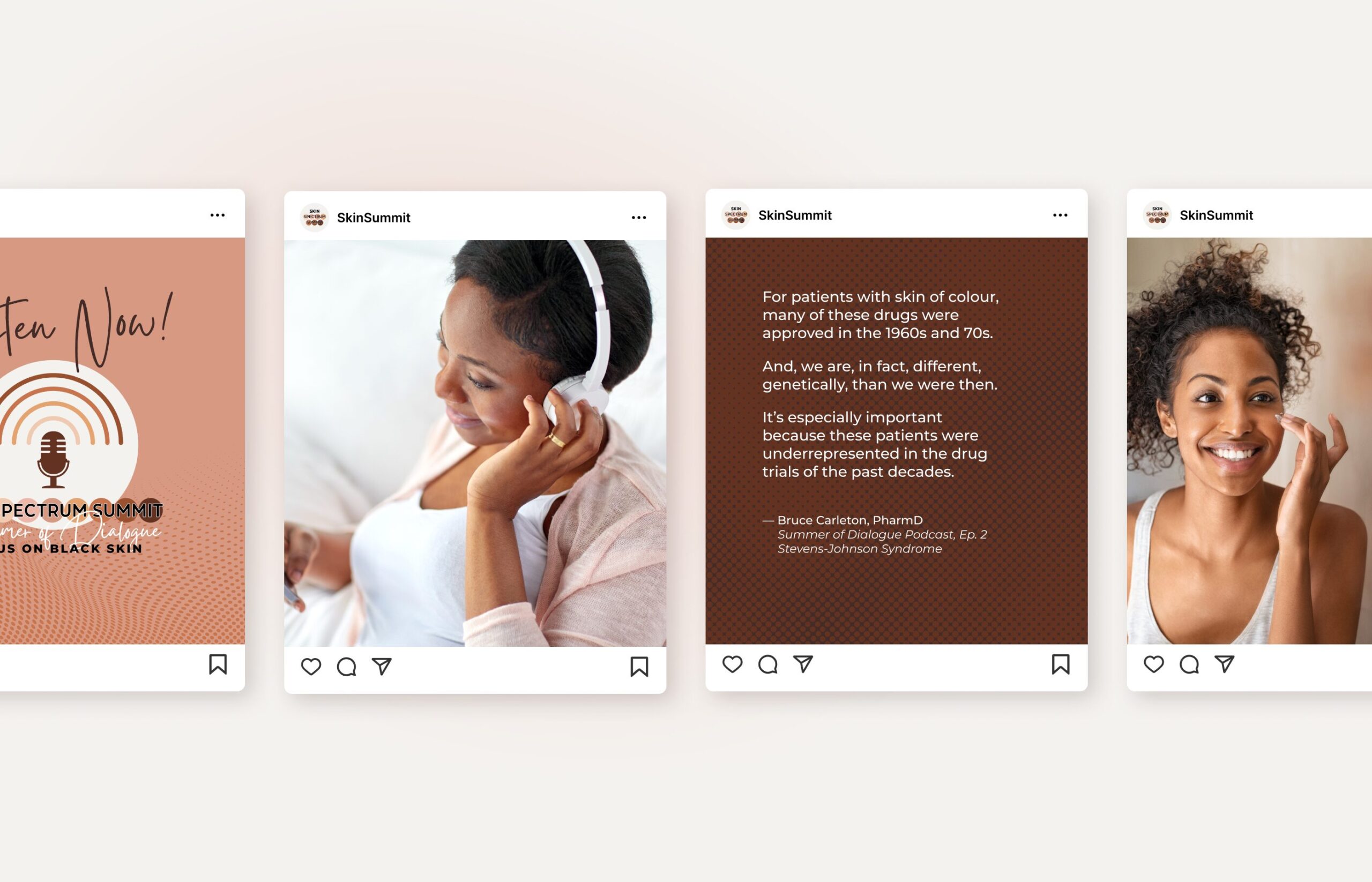 a mockup of several branded instagram posts