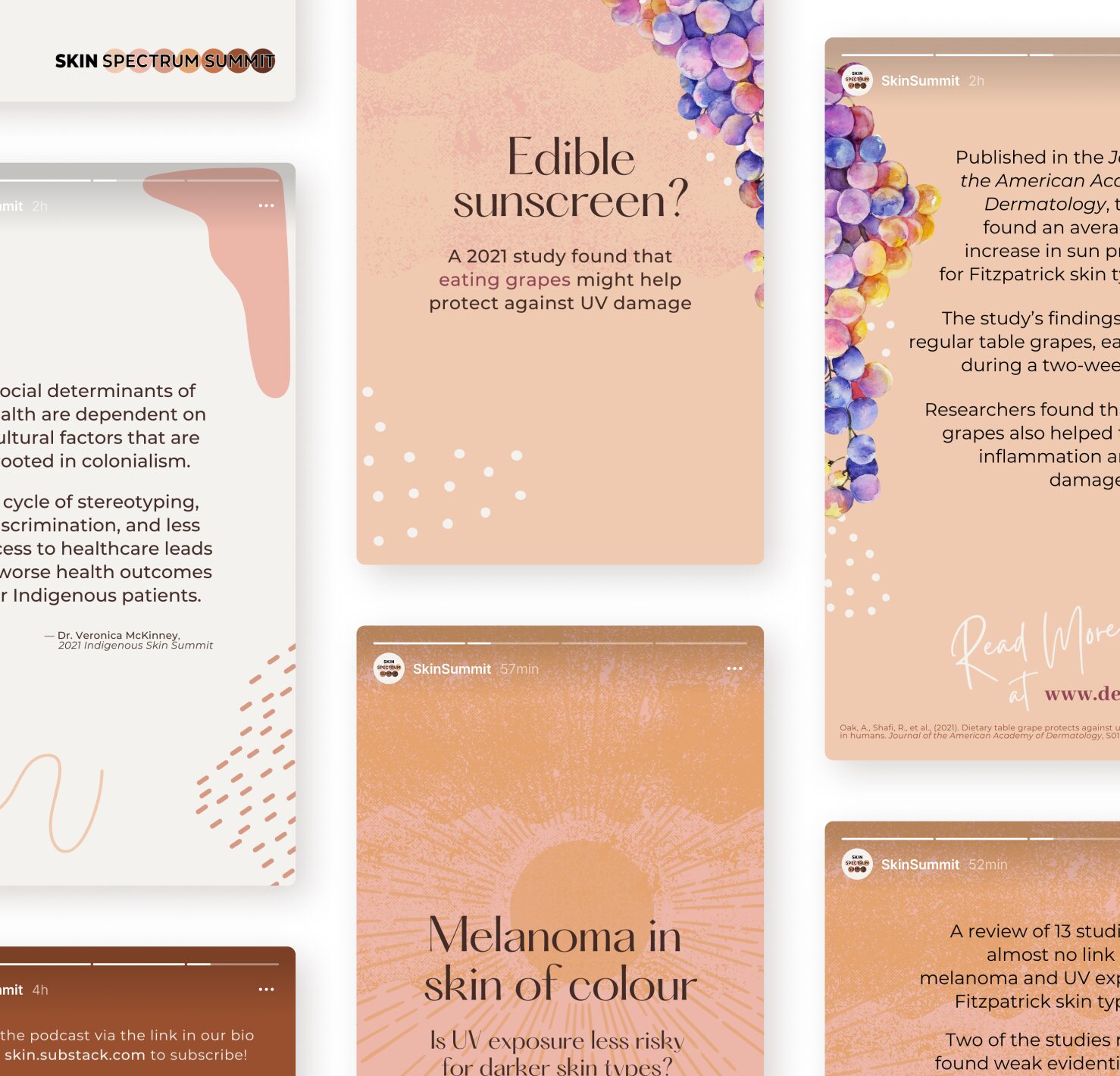 a mockup of several branded instagram stories