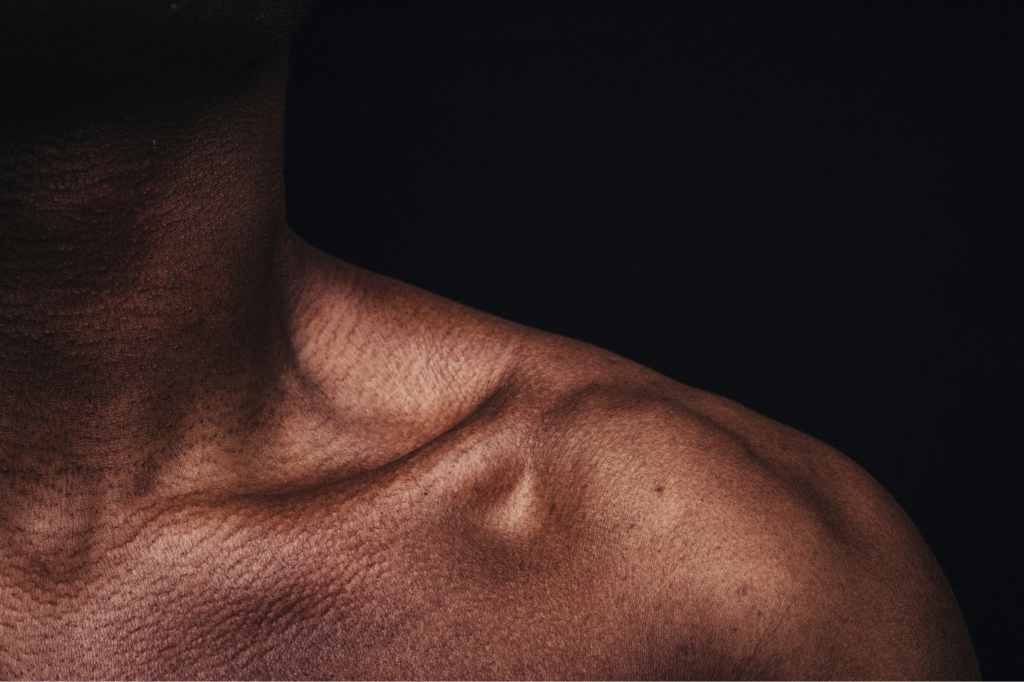 an image of a shoulder with dark skin